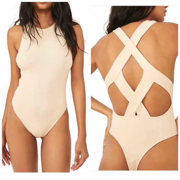Intimately Free People Jessa Bodysuit in Hushed Grain NEW size XS - Picture 1 of 9